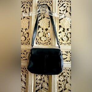 Tiagnello Black Small Leather Bag Versatile